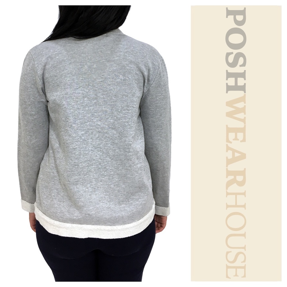 Heather Gray Knit Swing Blazer 2 in stock, 1 M, 1L - Picture 3 of 3
